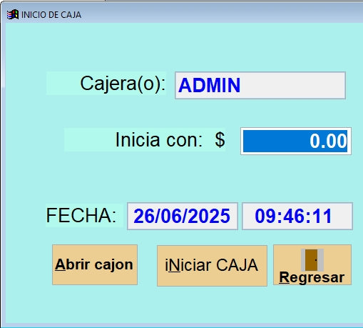 PV Caja.  Punto de Venta para Windows