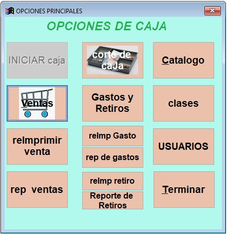 PV Caja Touch.  Punto de Venta  touch para Windows